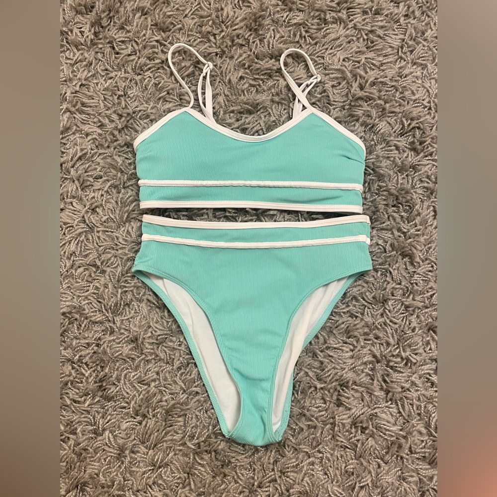 cute swimsuit mint green